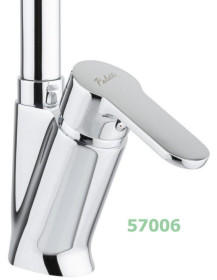 Miscelatore monocomando per lavello cucina inclinato canna squadra alta