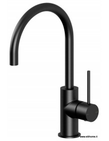 Miscelatore cucina canna alta leva laterale  NERO