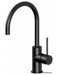 Miscelatore cucina canna alta leva laterale  NERO