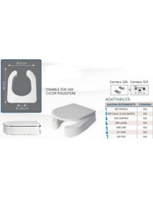 Disabile aperto h. 10 cm. forma TESI Ideal ST. ( compatibile )