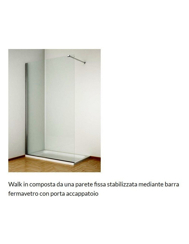 Walk-In cristallo 6 mm. e altezza 2 mt.