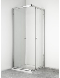 Box doccia angolare h. 1,90 mt. cristallo temperato di sicurezza 6 mm.