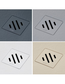 Piatto doccia ZERO con griglia inox   quadrata colorata