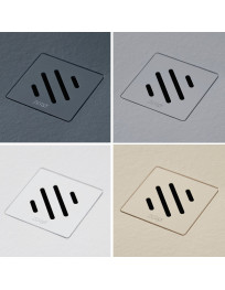 Piatto doccia ZERO con griglia inox   quadrata colorata